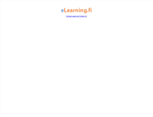 Tablet Screenshot of elearning.fi